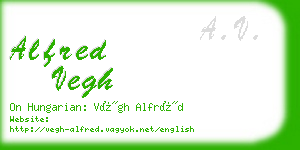 alfred vegh business card